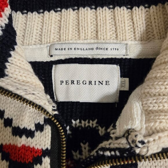 Peregrine men's XXL NWOT wool sweater 1/3 zip Nordic double ply - Picture 2 of 5